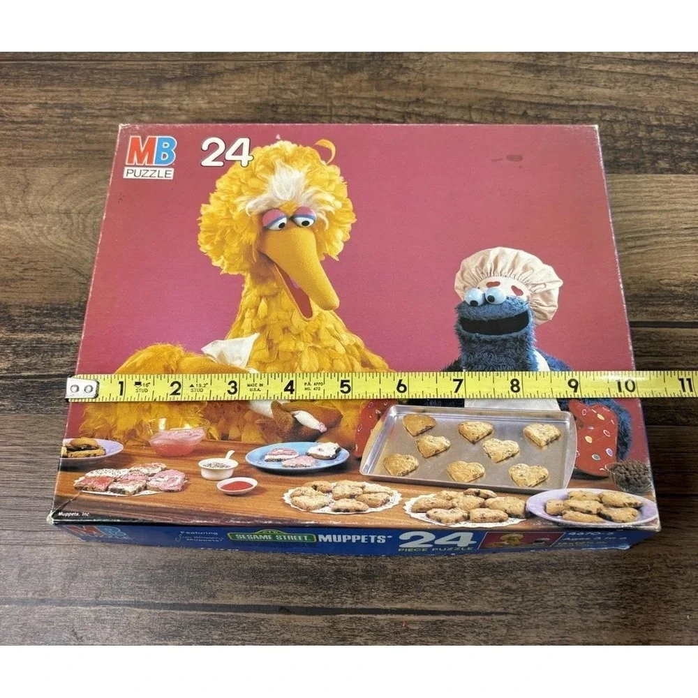 Lot Of 2 Sesame Street Puzzles 24 Pieces School Classroom & Baking Chef Cookies